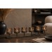 J-Line Theelichthouder 6 Crystal Smokey Grey – Luxe Windlicht met 6 Glazen